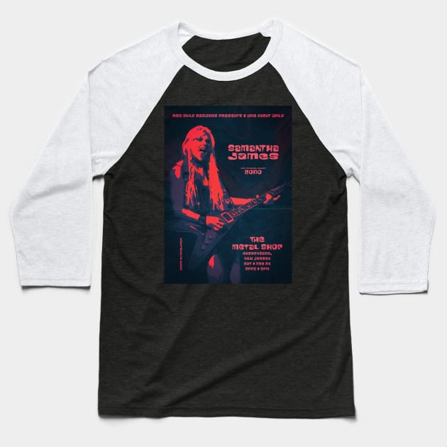 Just Friends - Samantha James Concert Poster Baseball T-Shirt by The90sMall